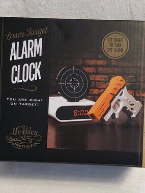 Adult Laser Target Alarm Clock for Dad!  Brand New Gift for Father's Day!